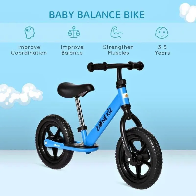 12" Kids Balance Bike No Pedal Bicycle Adjustable Seat thumbnail