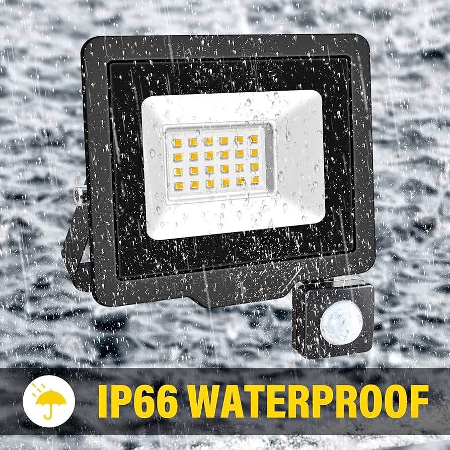 20W Motion Sensor Light Outdoor 2000LM Super Bright LED