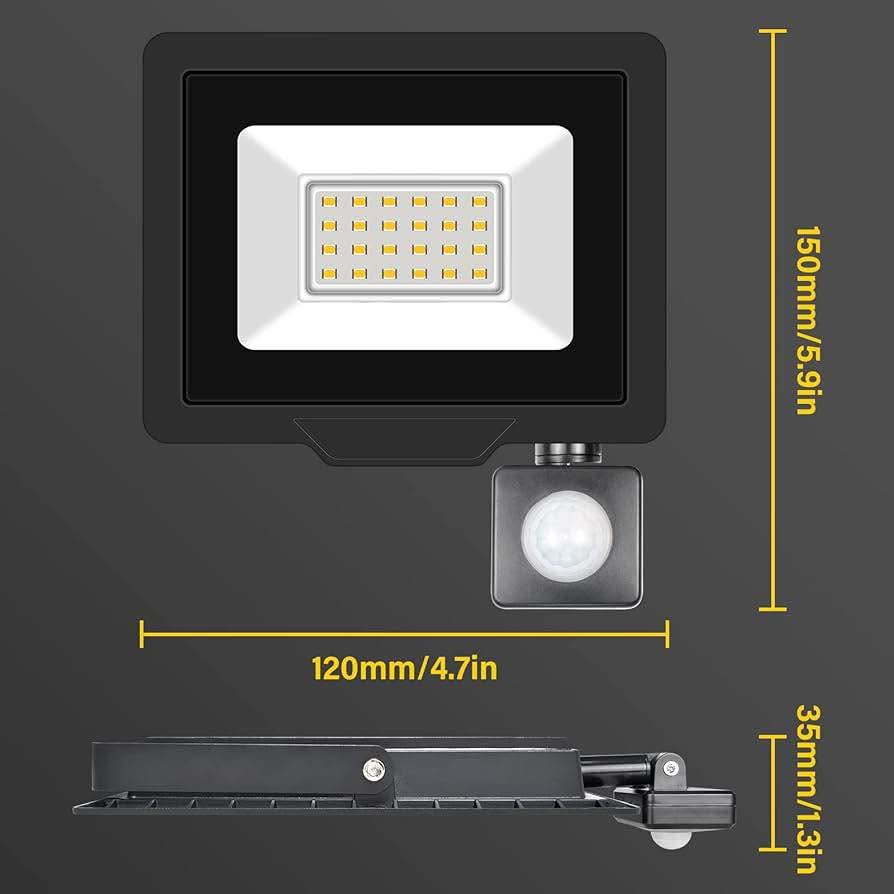 20W Motion Sensor Light Outdoor 2000LM Super Bright LED - photo 3