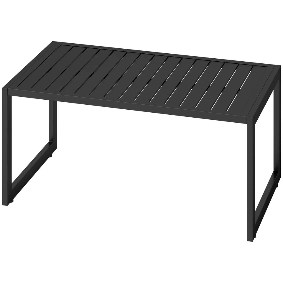 Coffee Table with Slatted Tabletop, Black #2168 - photo 5