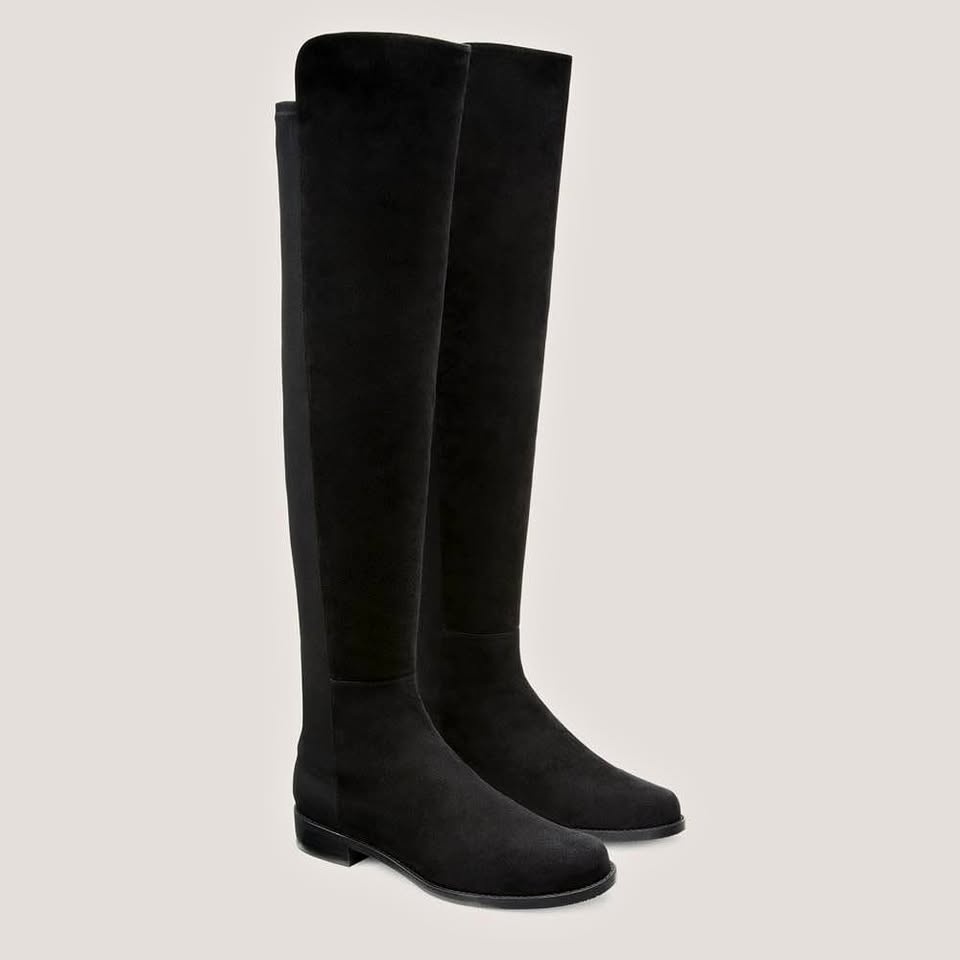 Stuart Weitzman 50/50 Black Leather Boots (US Size 9)