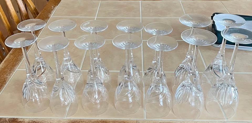 Vintage 1990s Mikasa Lead Crystal Wine Glasses – Set of 14