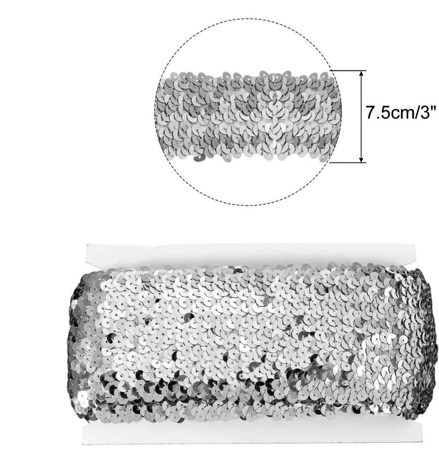 Elastic Sequin Strip