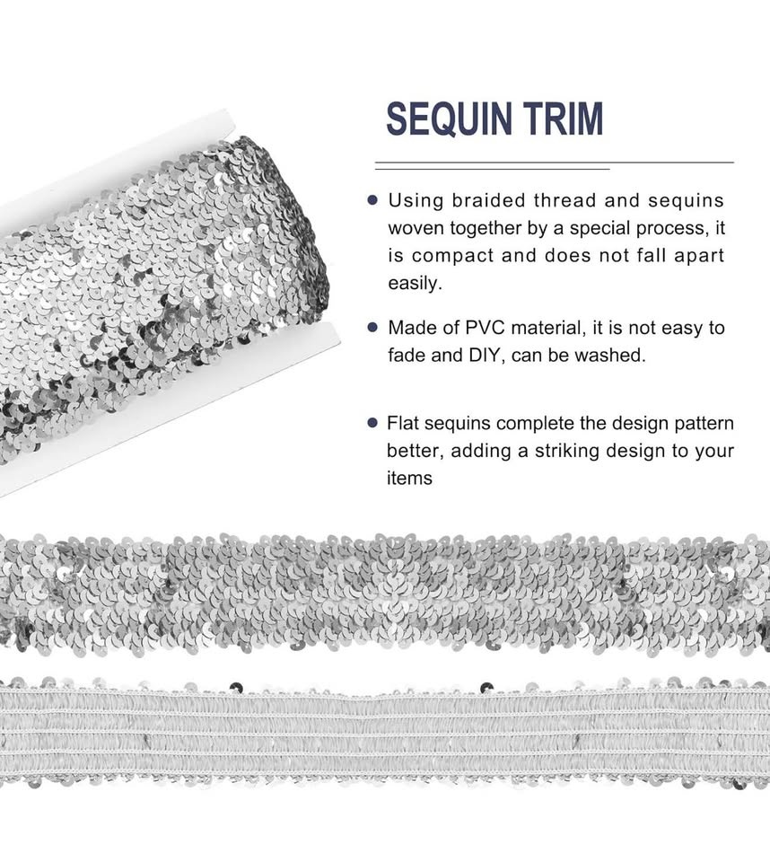Elastic Sequin Strip - photo 2