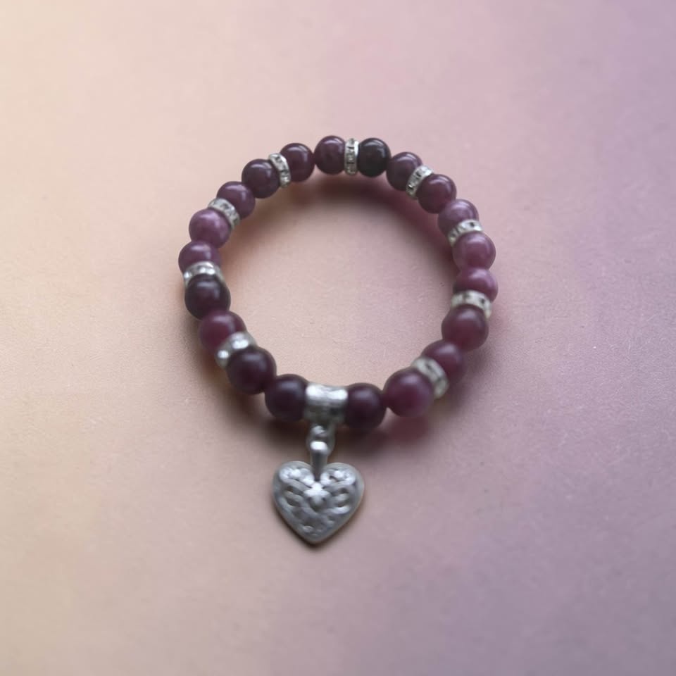 Garnet Filigree Heart Elegance Bracelet - photo 2