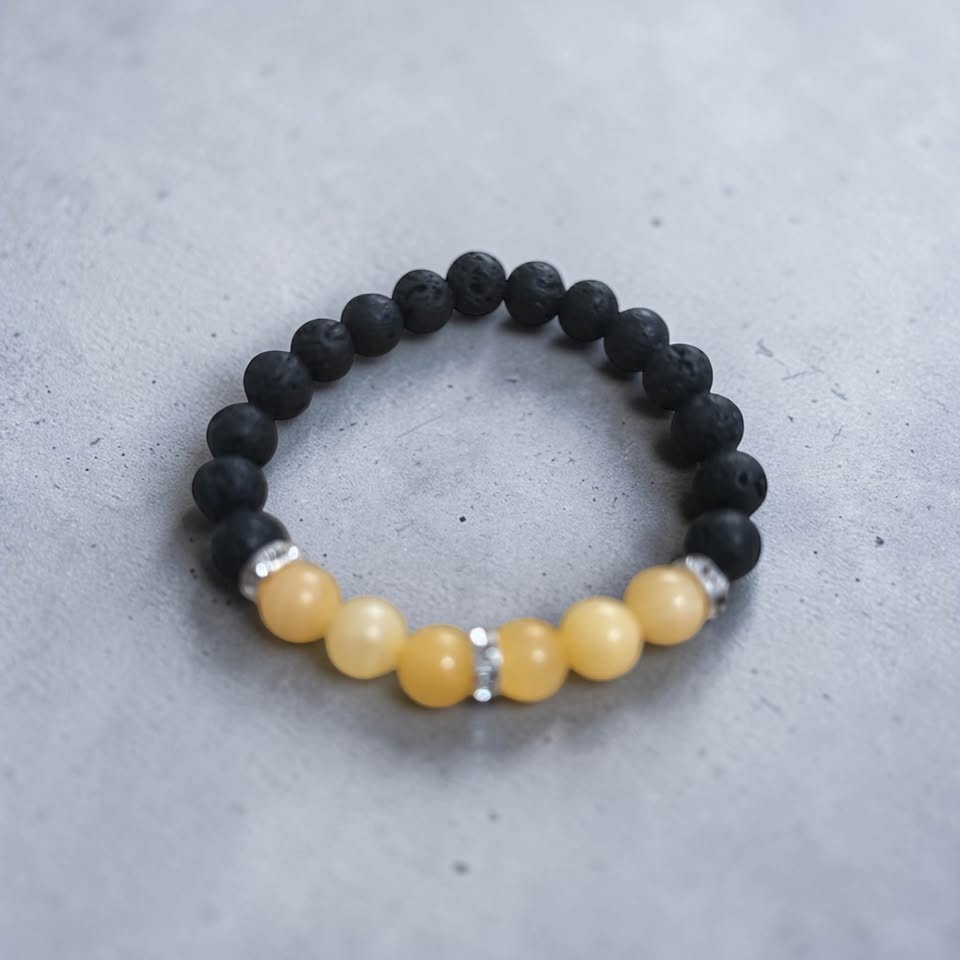 Solar Luxe Citrine & Lava Stone Aromatherapy Bracelet - photo 2