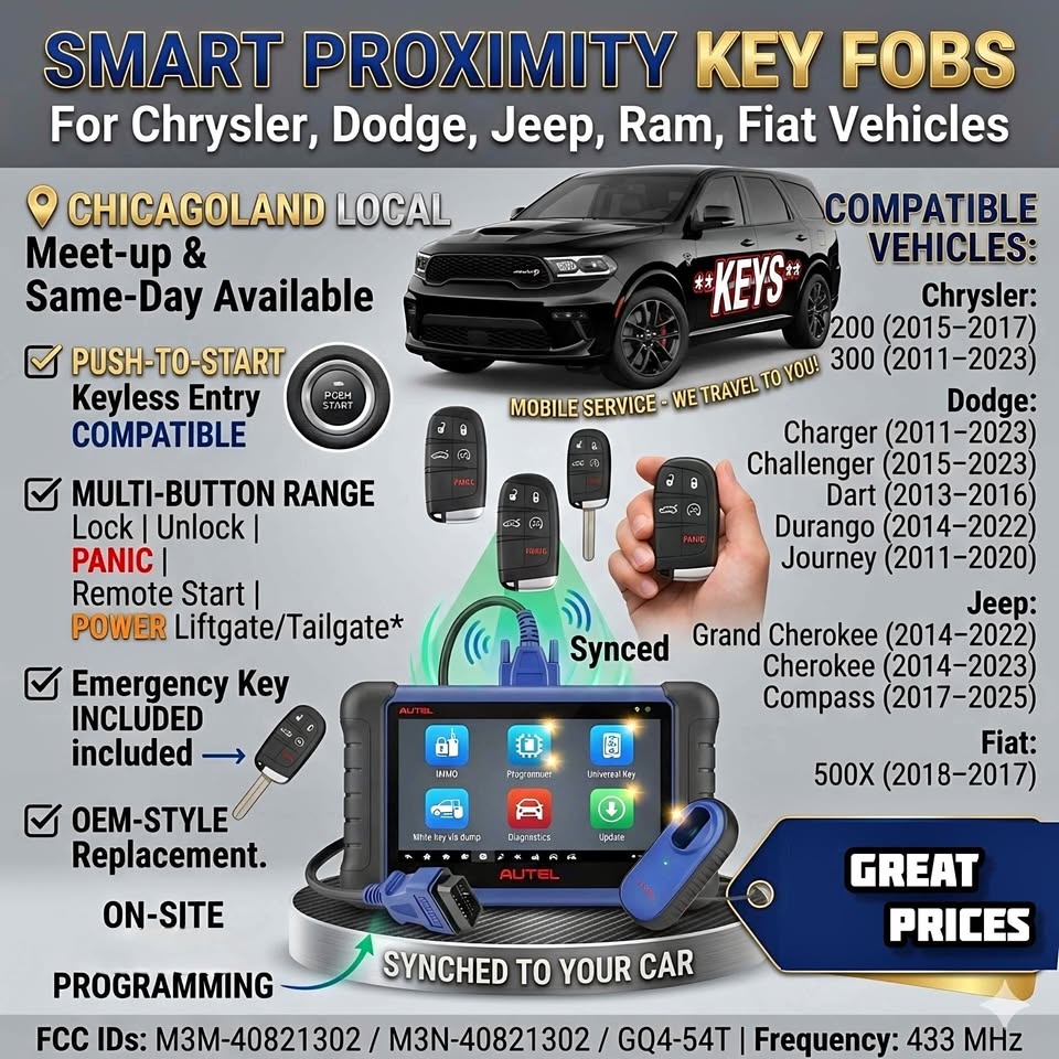Jeep Dodge Ram Chrysler Keys for CHEAP 💲