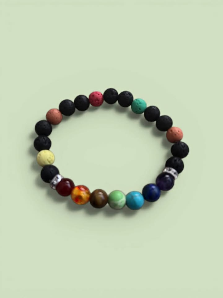 Chakra Harmony Lava Diffuser Bracelet