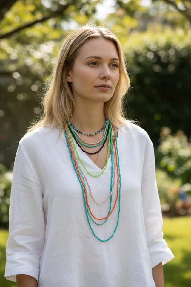 The Wanderlight Necklace – Soft Bohemian Beads in Luxe Hues - photo 5