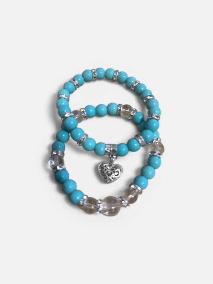 Turquoise Tranquility Heart Bracelet Set - photo 2