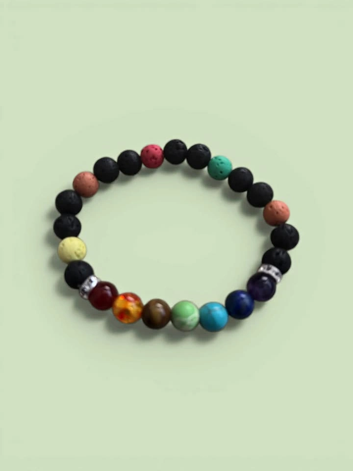 Chakra Harmony Lava Diffuser Bracelet