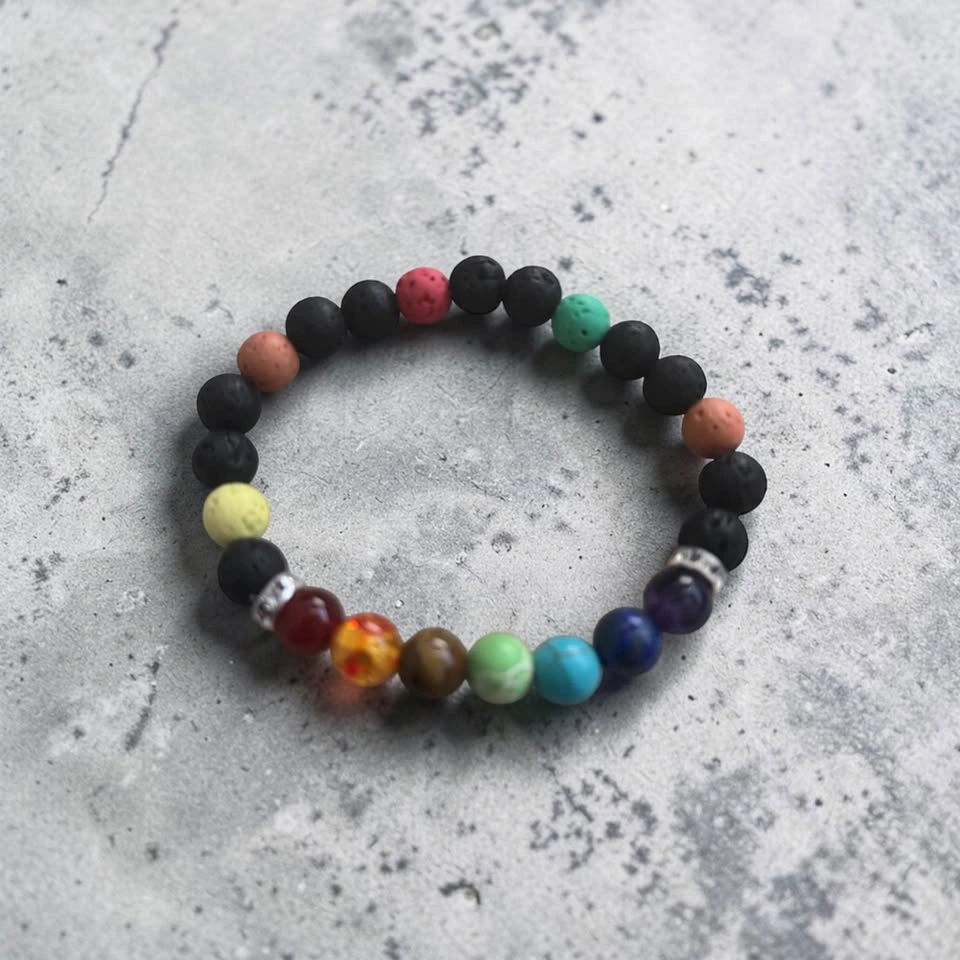 Chakra Harmony Lava Diffuser Bracelet - photo 2