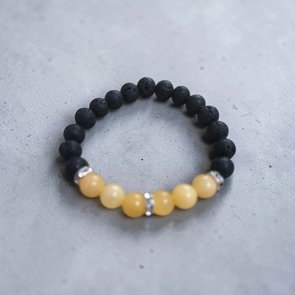 Solar Luxe Citrine & Lava Stone Aromatherapy Bracelet - photo 2