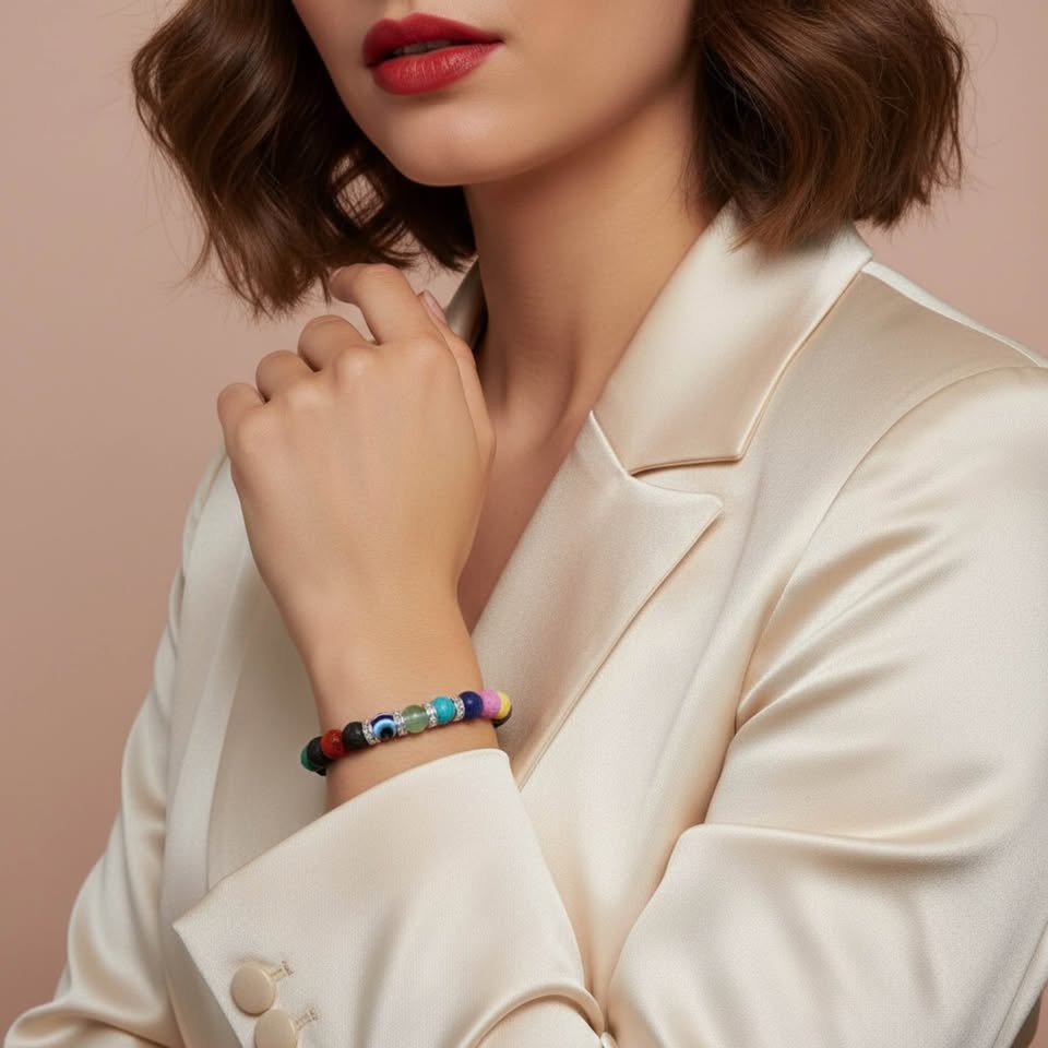 Chakra‑Style Gemstone Diffuser Bracelet - photo 3