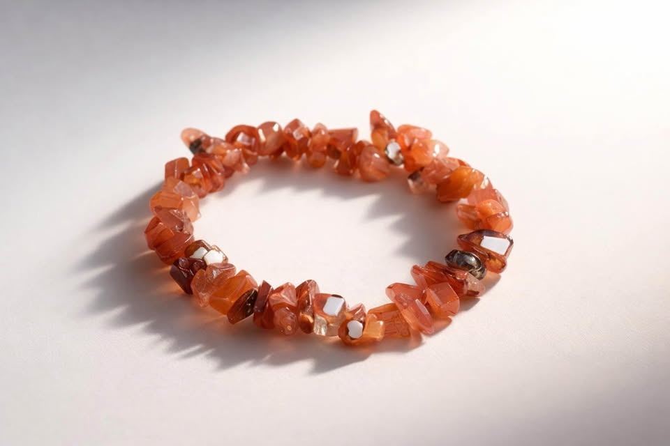 Natural Red Jasper Chip Bracelet – Grounding & Earthy Energy