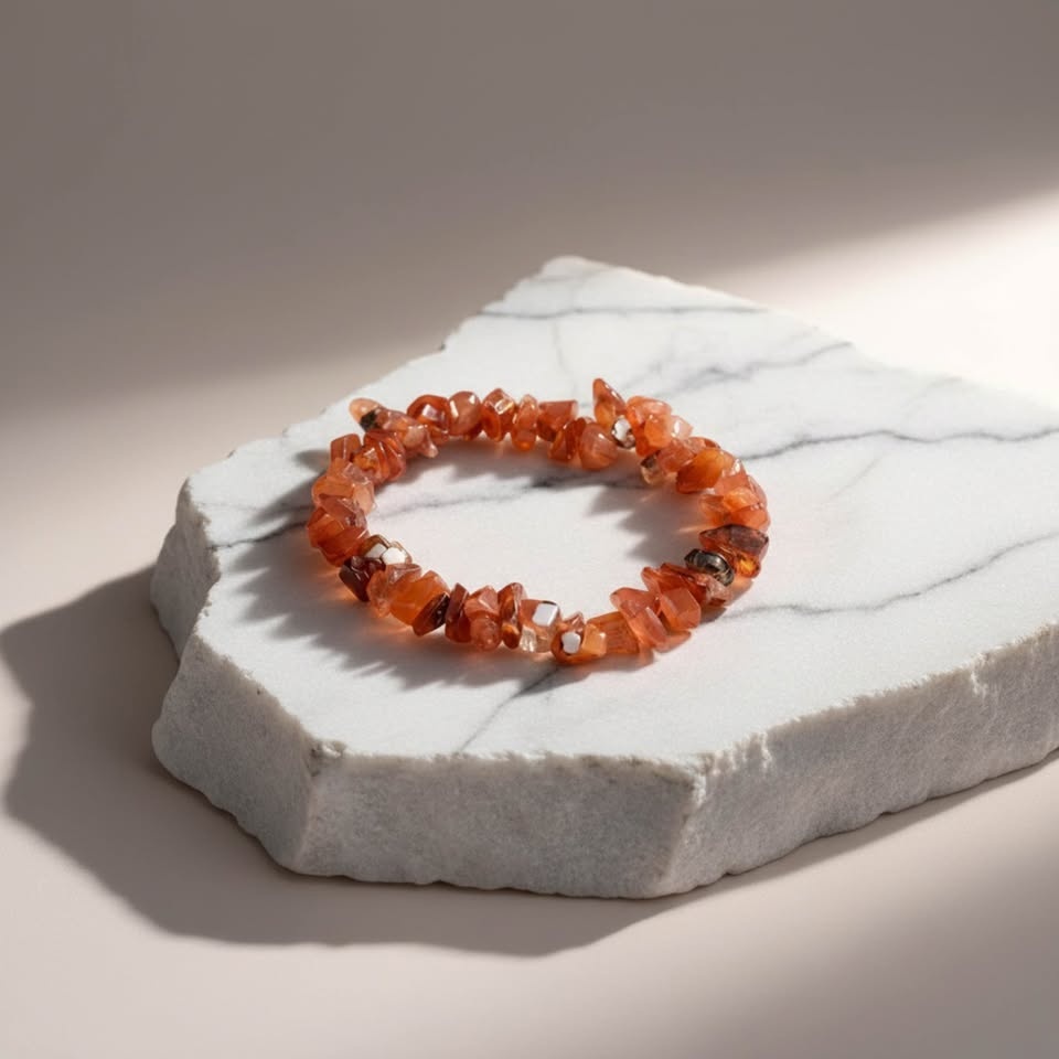 Natural Red Jasper Chip Bracelet – Grounding & Earthy Energy - photo 2