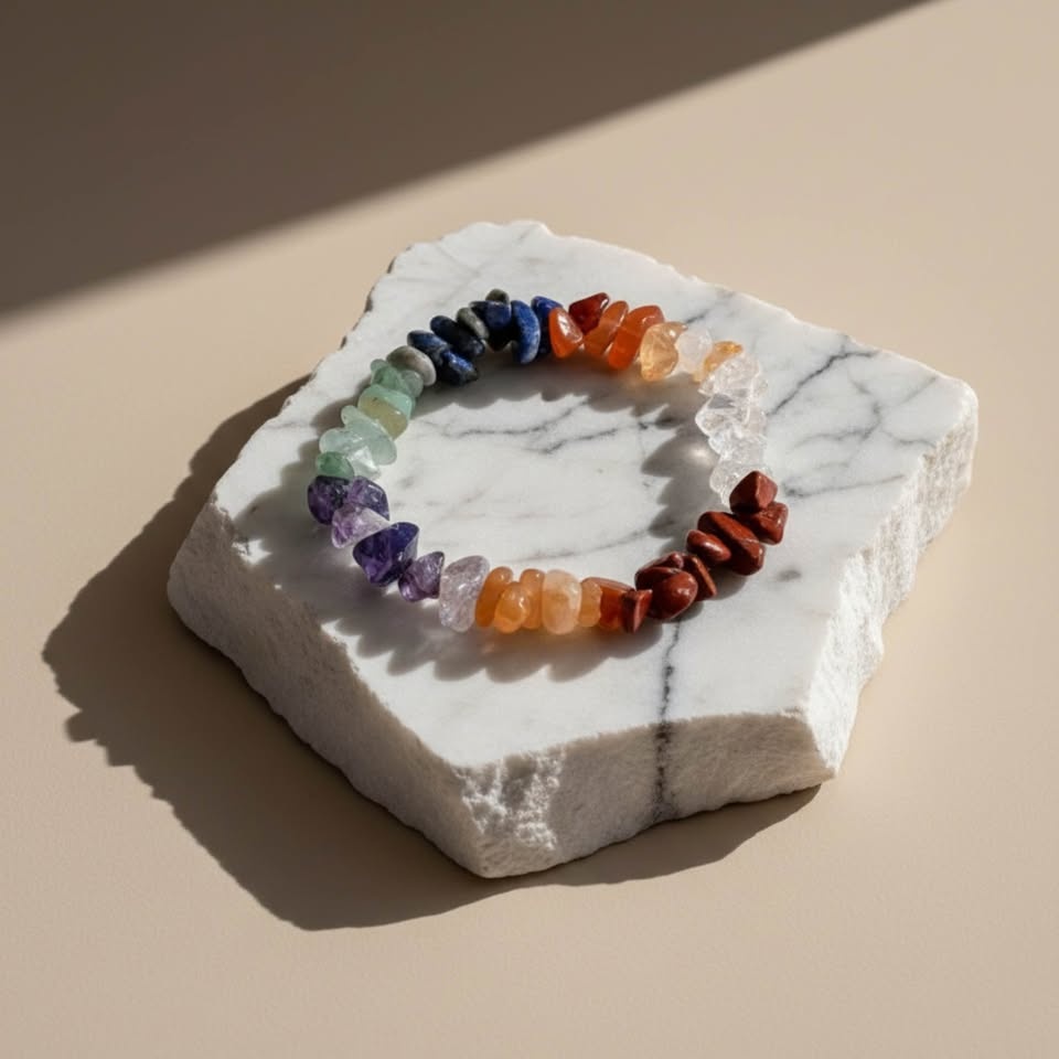 Natural Gemstone Chip Bracelet – Multi‑Color Healing Energy - photo 2