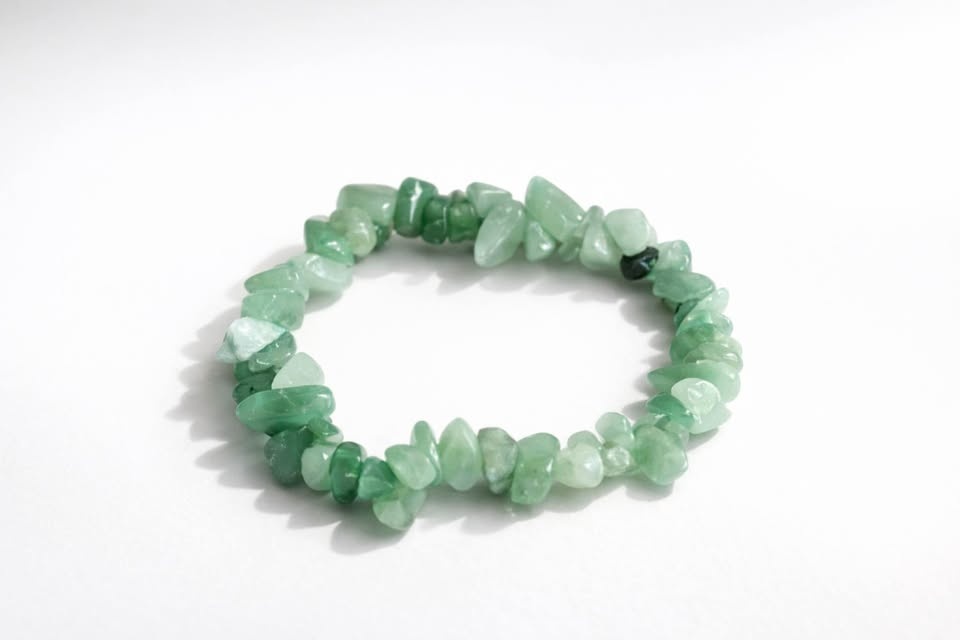 Green Aventurine Natural Chip Bracelet – Luck & Prosperity Energ