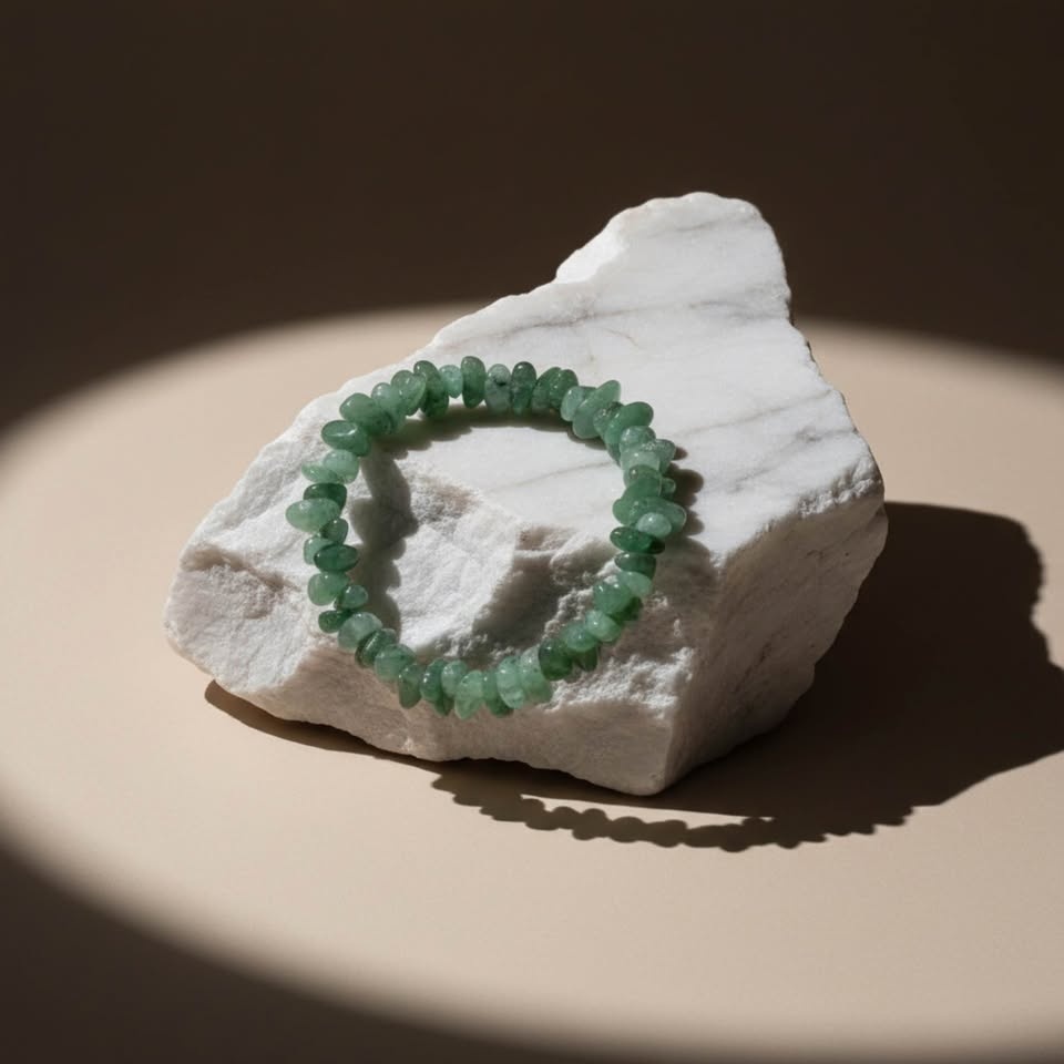 Green Aventurine Natural Chip Bracelet – Luck & Prosperity Energ - photo 2