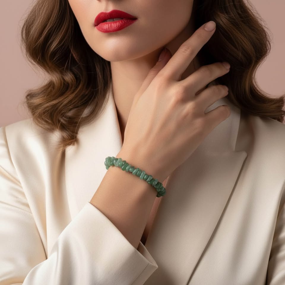 Green Aventurine Natural Chip Bracelet – Luck & Prosperity Energ - photo 3
