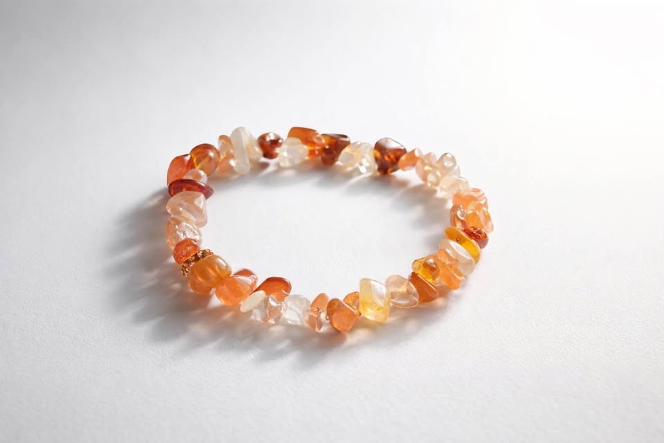 Carnelian Chip Bracelet – Natural Energy & Warm Vibrance