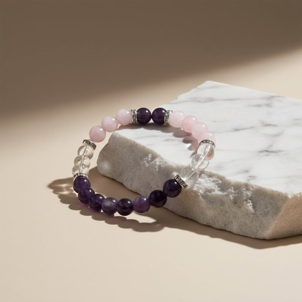 Purple Harmony Gemstone Bracelet – Love, Calm & Gentle Energy - photo 2