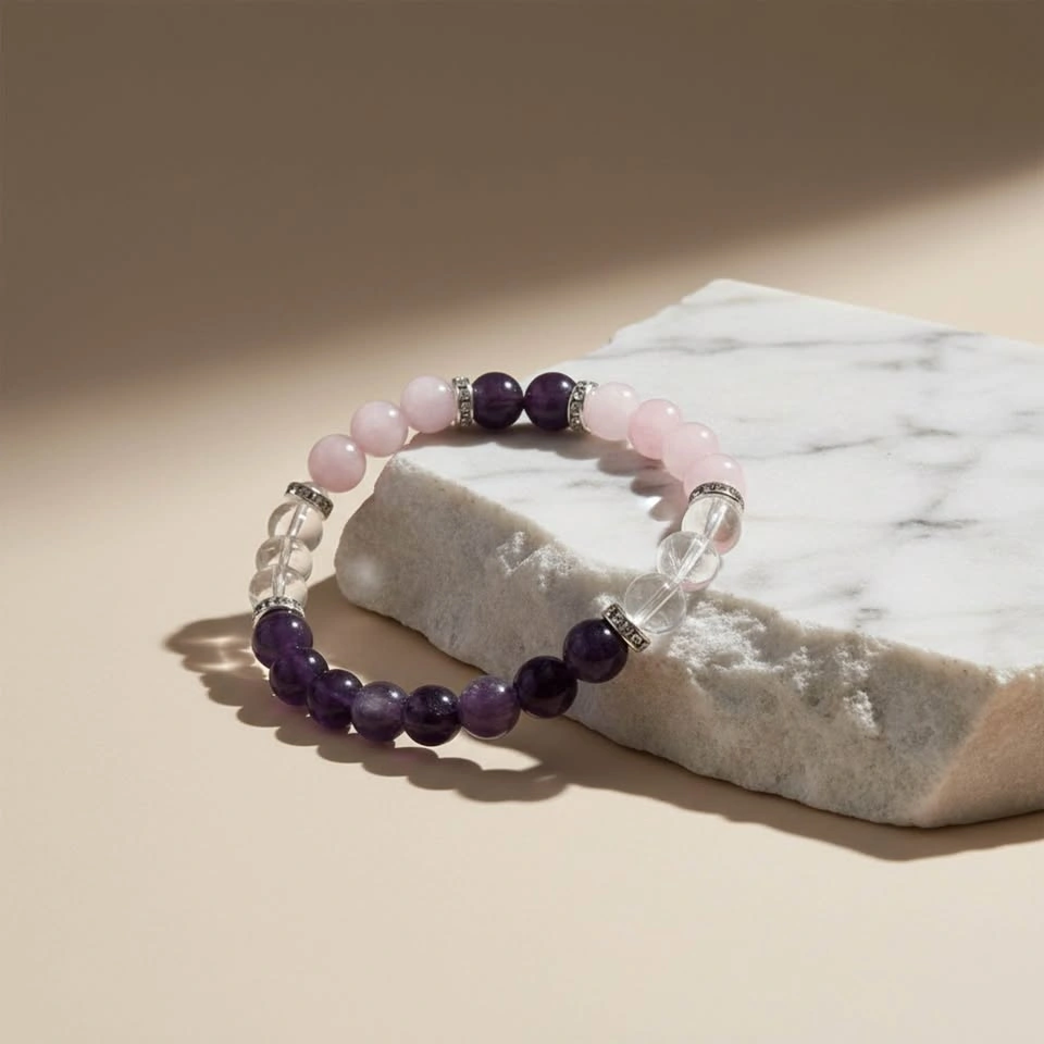 Purple Harmony Gemstone Bracelet – Love, Calm & Gentle Energy - photo 2