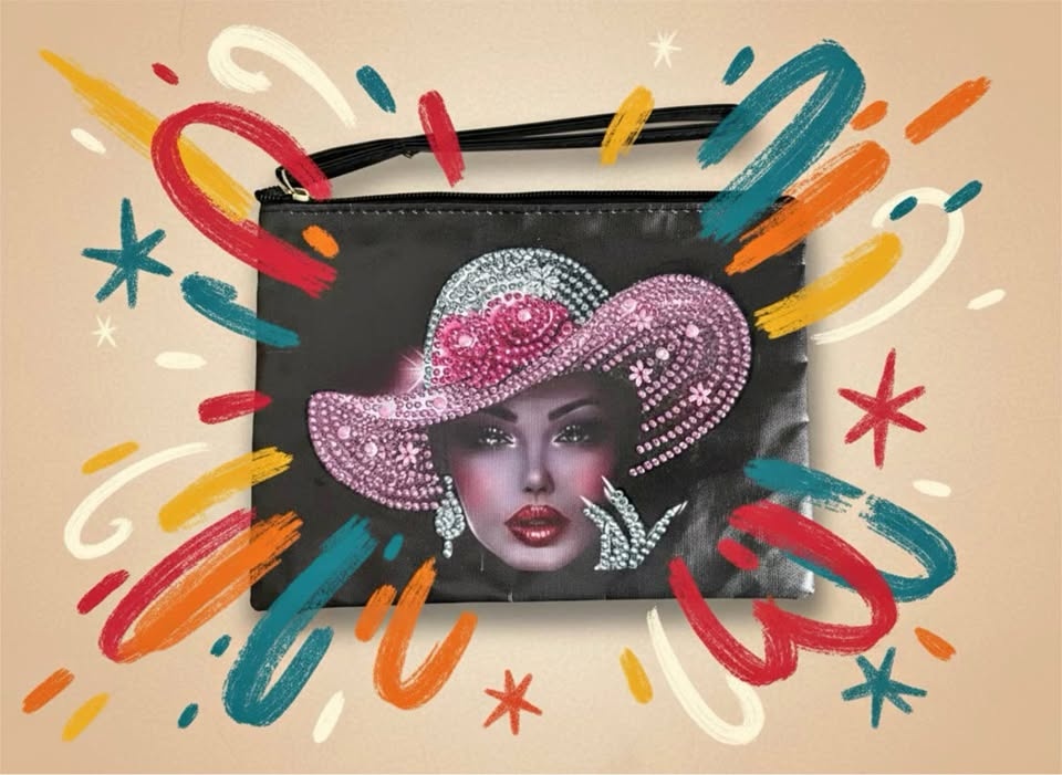 Glam Rhinestone Cosmetic Wristlet