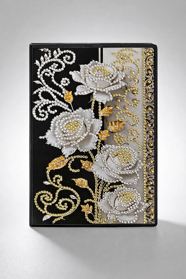 Rhinestone Rose Notebook