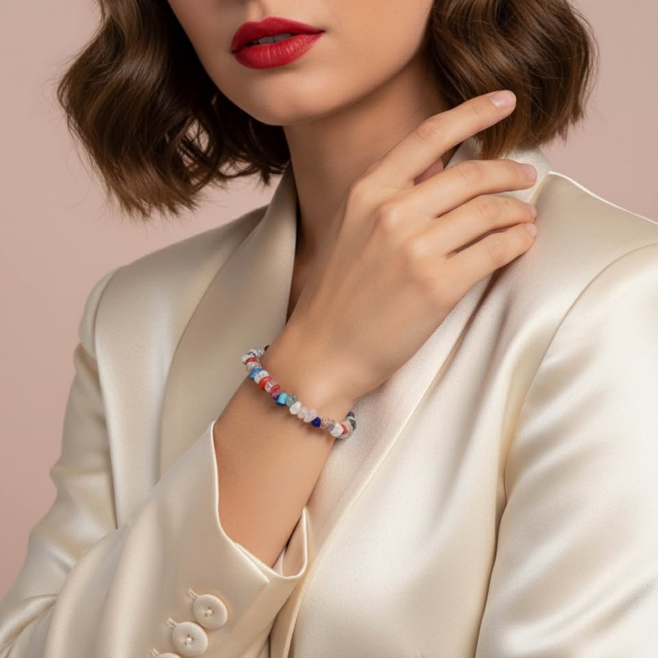 Luxe Multistone Gem Chip Bracelet - photo 3