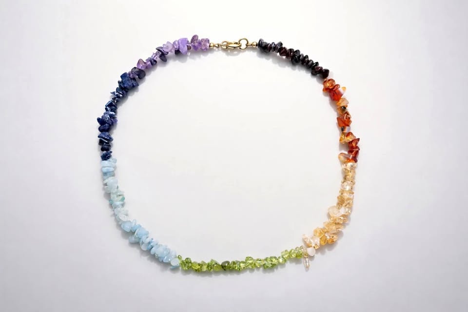 Luxe Chakra Gemstone Chip Necklace