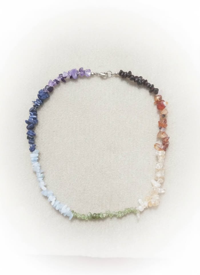 Luxe Chakra Gemstone Chip Necklace - photo 2