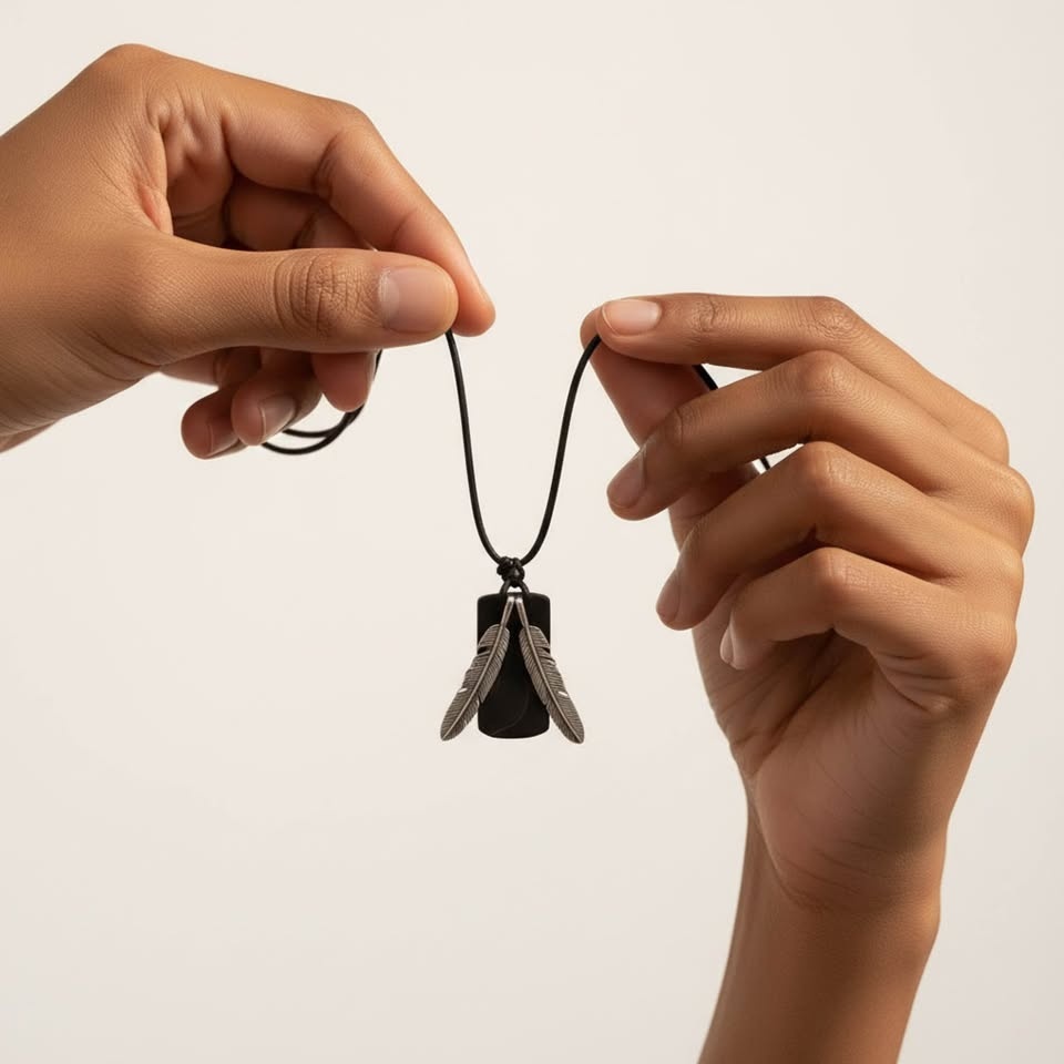 Luxe Feather & Tag Pendant Necklace - photo 5