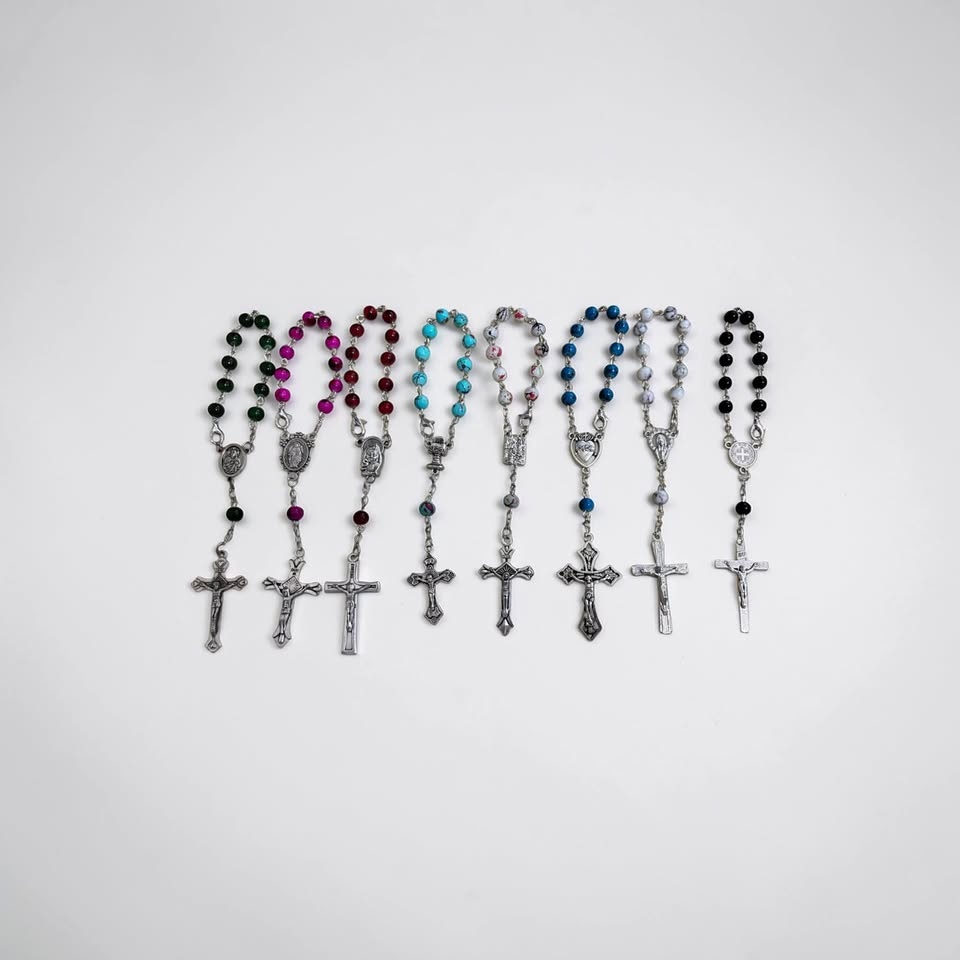 Mini Catholic Rosary — Vintage Grace, Many Colours