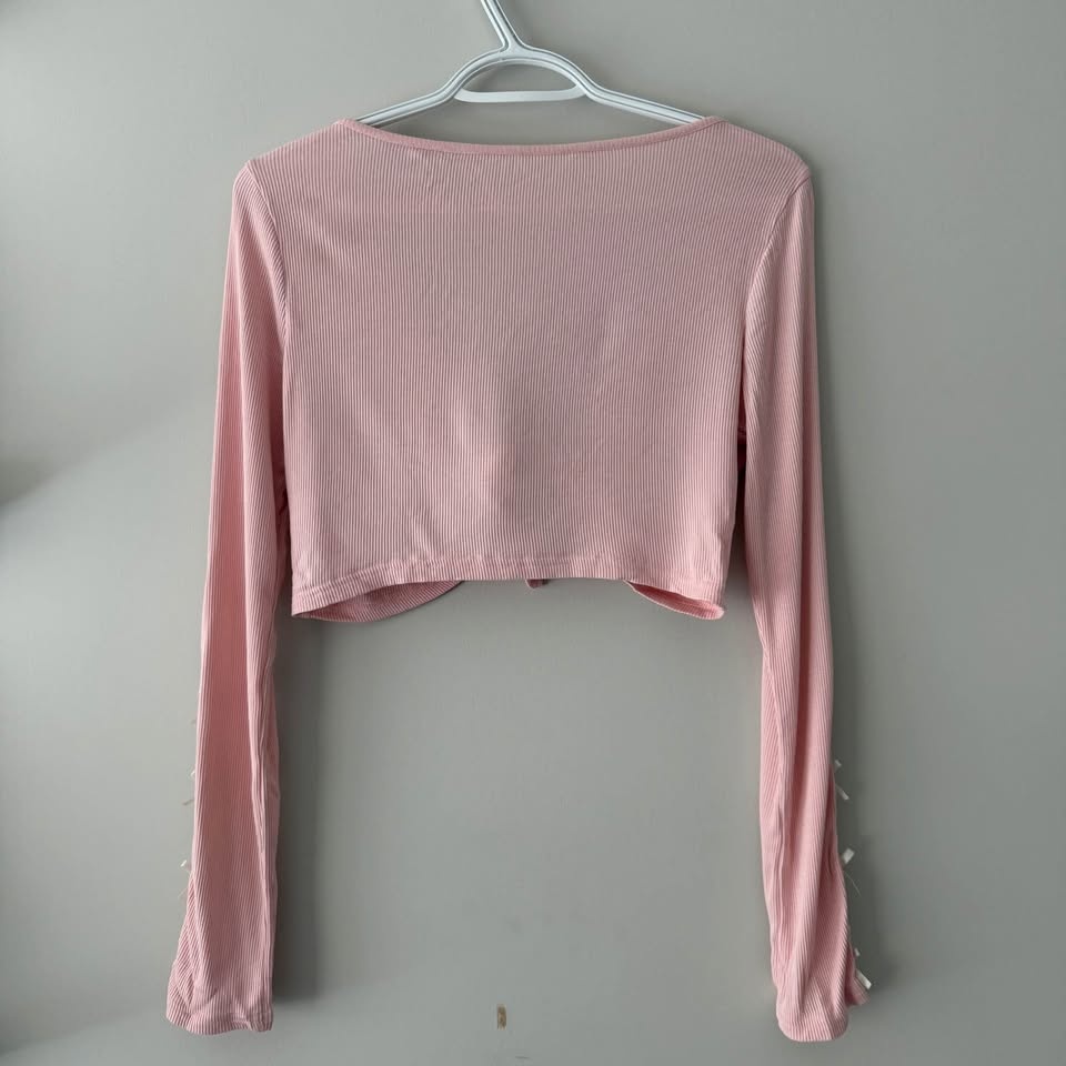 Lacemade Pink Bow Chambord Ballet Knit Cardigan - Size XL (fits - photo 5