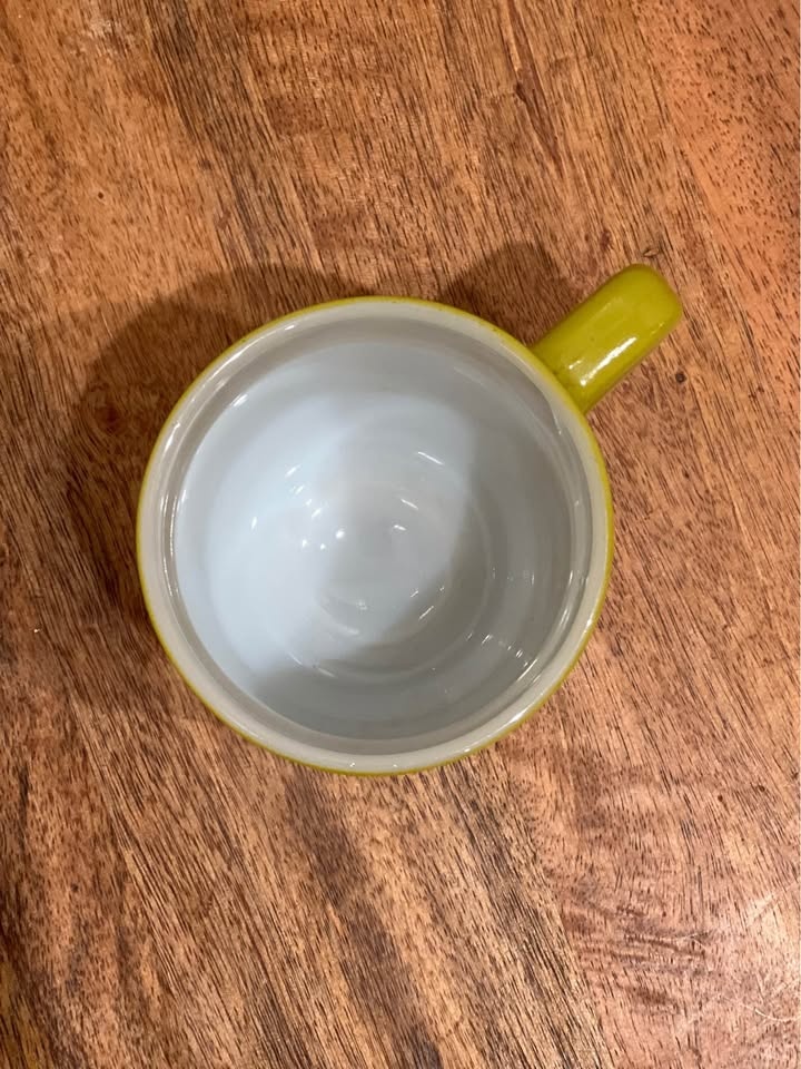 Federal Milk Glass MUG Avocado Green Panel Texture D Handle - photo 3