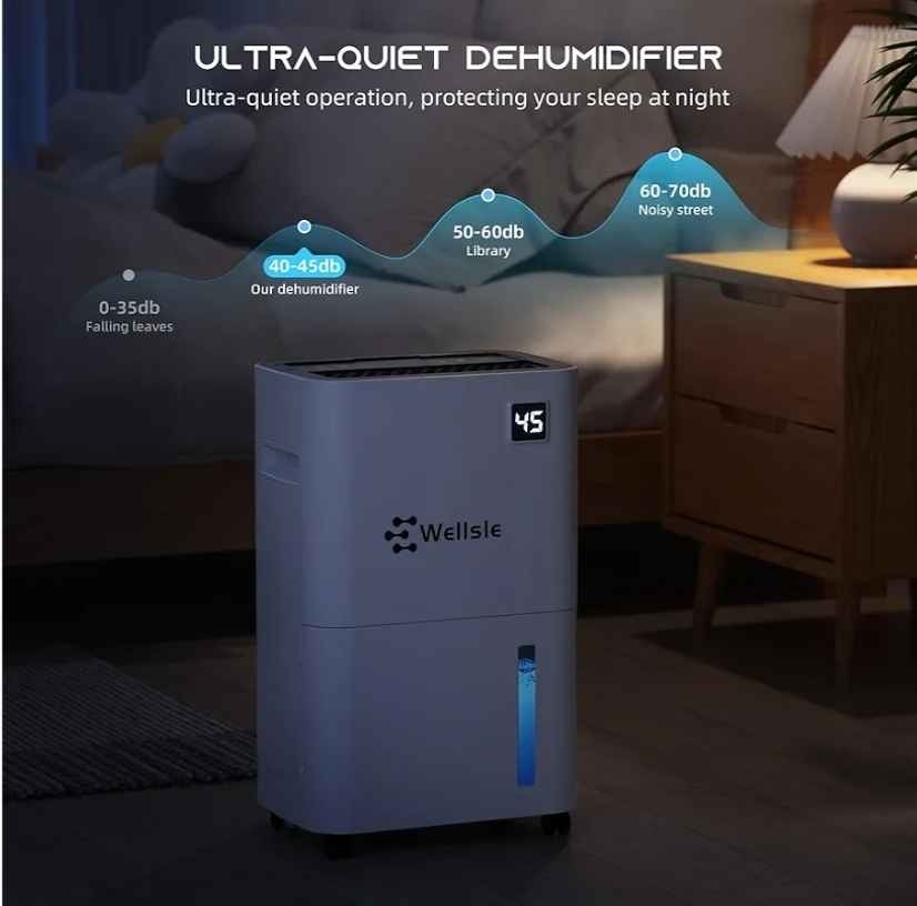 Wellsle 34 Pint Dehumidifier with Drain Hose - photo 4