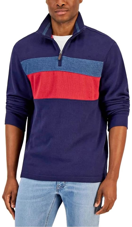 New men's half zip up sweater - small