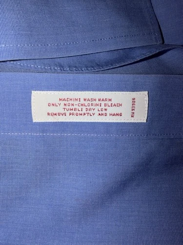 Brooks Brothers Classic Blue Men's Dress Shirt Size 17-35 - photo 4