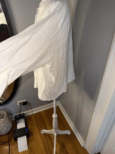 L.L. BEAN (Size XL) 100% Linen White 3/4 Sleeves Button Down Blo - photo 5