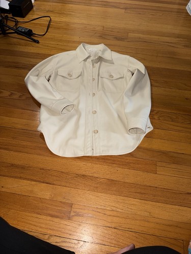 Good American Better than Leather Faux Leather Shacket Bone 1/2 - photo 2