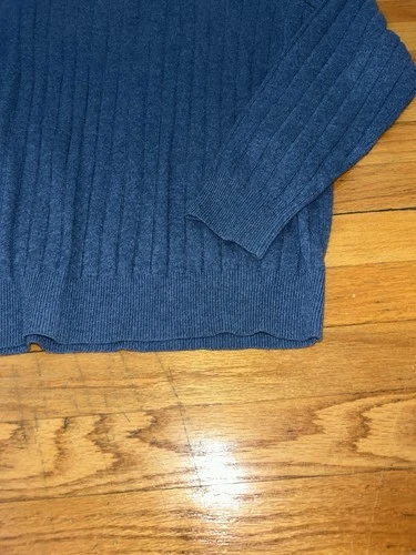 Bobby Jones 100% Cashmere Men's Textured Blue Crewneck Sweater M - photo 4