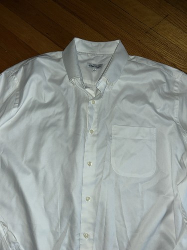 Peter Millar Crisp White Dress Shirt, 95% Cotton, XL