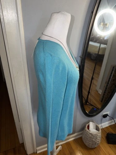 Charter Club 100% Cashmere Vibrant Blue V-Neck Sweater - photo 5