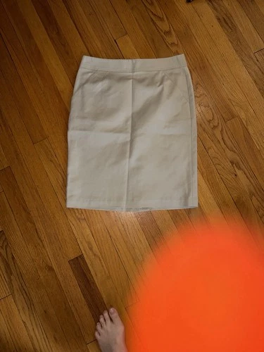 Banana Republic Linen Pencil Skirt Size 8 Cream Oatmeal