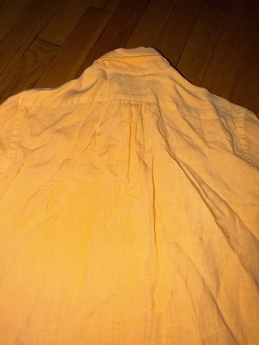 Vineyard Vines 100% Linen Men's Light Orange Button-Down Shirt - photo 5
