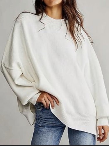 Free People Easy Street Tunic Jumper Medium Painted White - photo 3