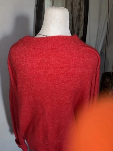 Anthropologie Pilcro Vibrant Red Cowl Neck Sweater Size S - photo 3