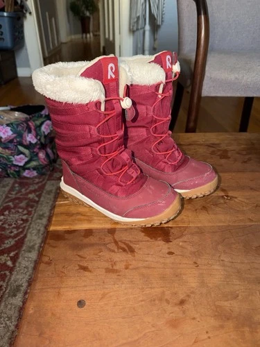 Reima Red Winter Boots Fur Trim Girls Size 12-12.5 - photo 3