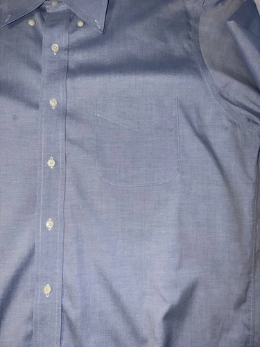 Brooks Brothers Men's Size 16 Button Down Dress Shirt Blue Cotto - photo 4